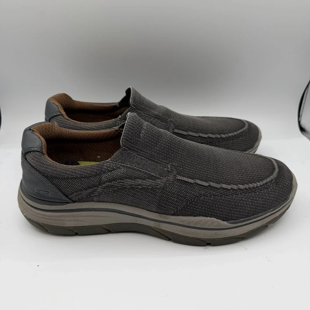 Skechers Expected 2.0 Cowen Shoes Mens‎ 13 Black Slip On Comfort Loafers 204478